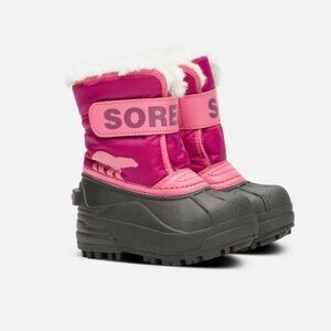 SOREL Snow Commander Toddler Boot in Tropic Pink, Deep Blush